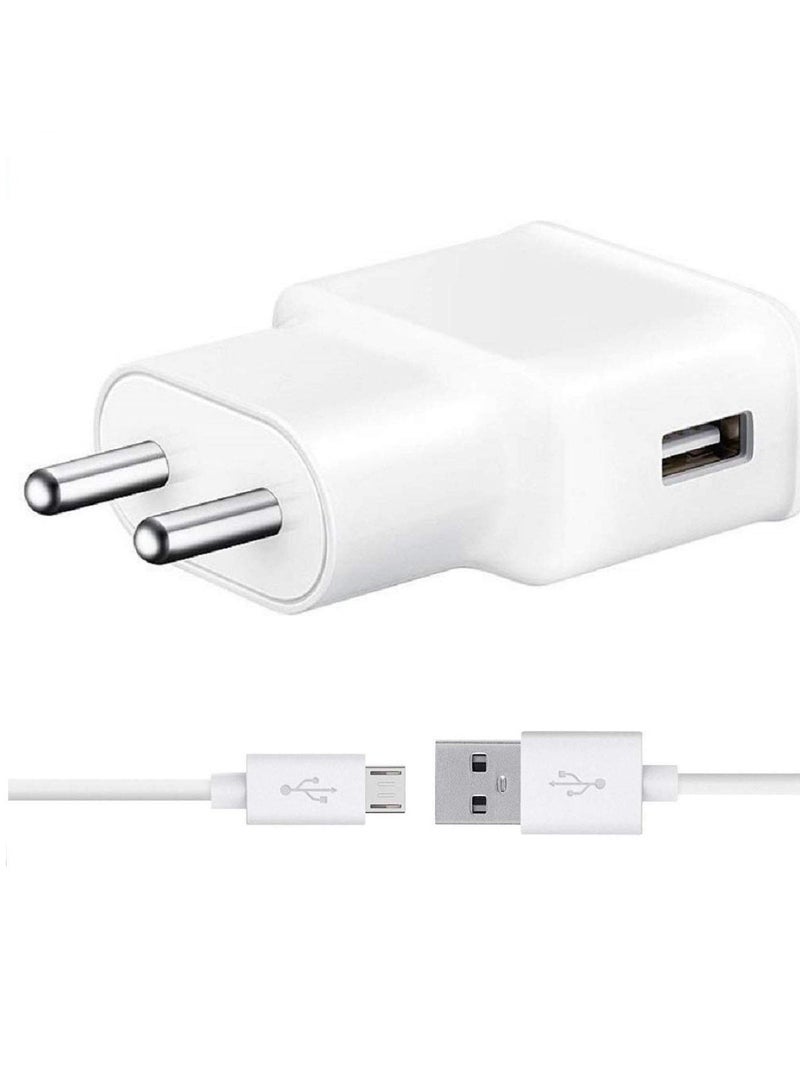 ELTRAZONE for Samsung Fast Charger/Adaptive 2.4Amp Fast Charger with Micro USB Data Cable Compatible with Galaxy S6/S6edge/A6/A8/A10/J6/J7/J7 /J8/M10 NI78 - Image 1