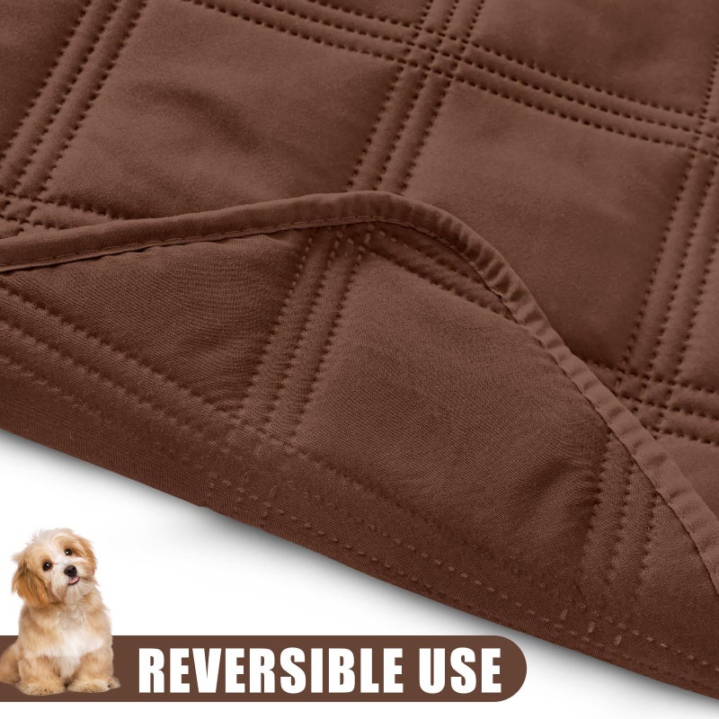 Smiry Waterproof Dog Bed Cover Blanket 30x70, Soft Reversible Pet Blanket, Washable Leakproof Cats Dogs Couch Cover for Sofa, Couch, Furniture, Brown/Brown - Image 3