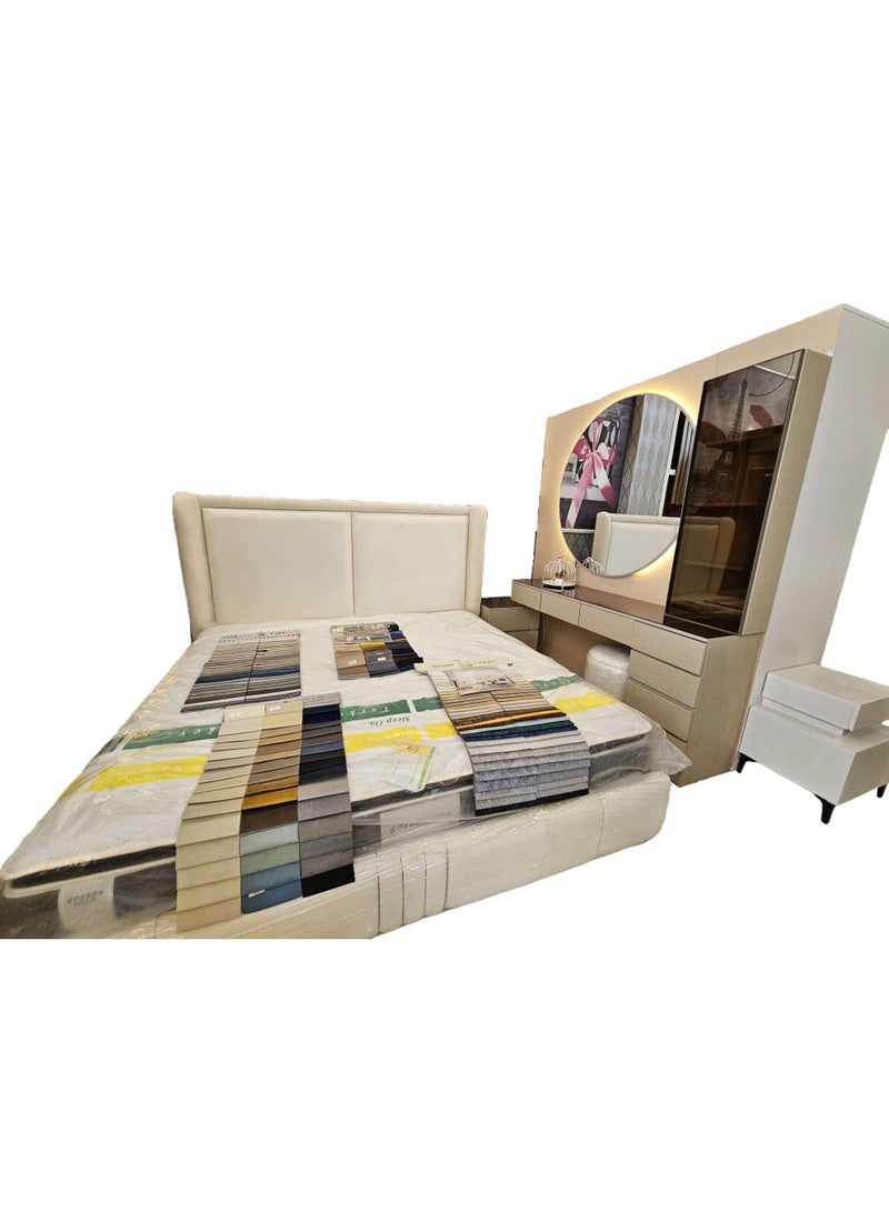 Mardod Saudi Bedroom With Wardrobe Made of Thai MDF Wood MS_BR_0056 - Image 2