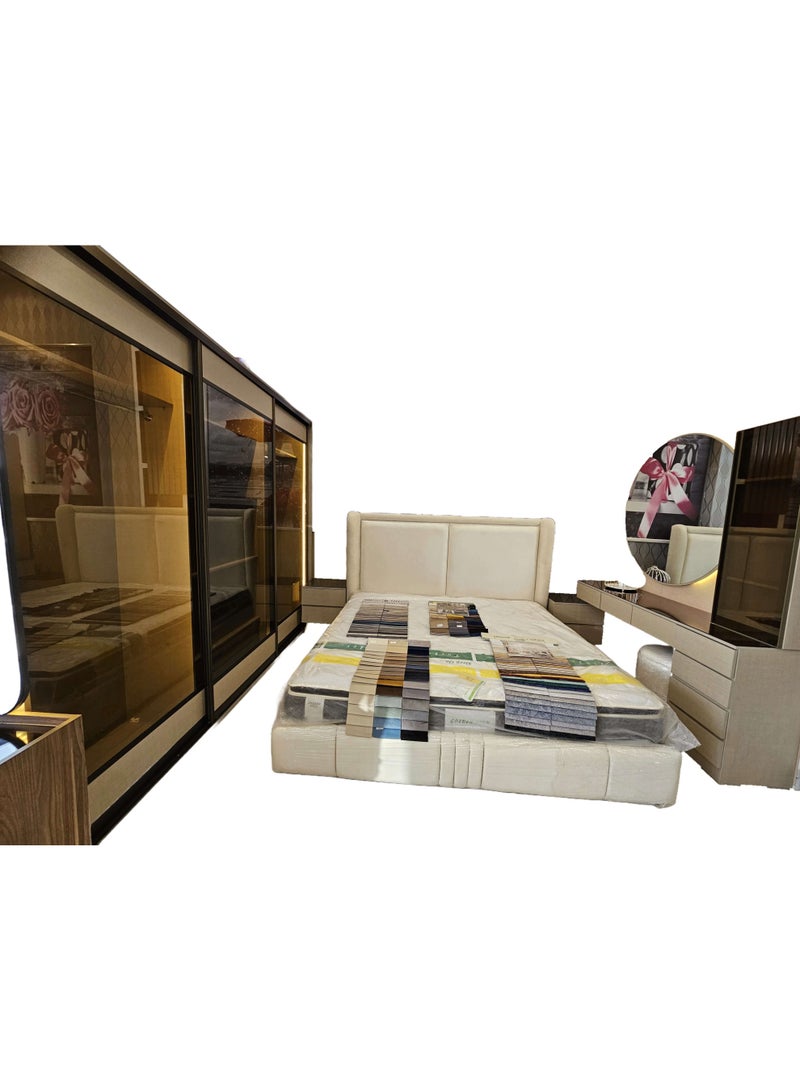 Mardod Saudi Bedroom With Wardrobe Made of Thai MDF Wood MS_BR_0056 - Image 1