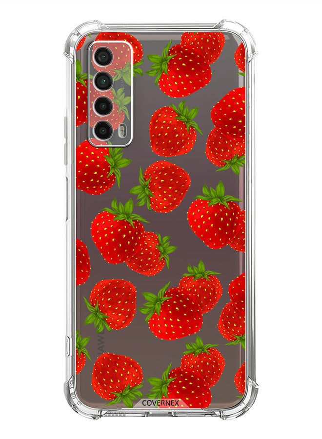 Covernex Shockproof Protective Case Cover For Huawei Y7a Fresh Strawberries Background - Image 1