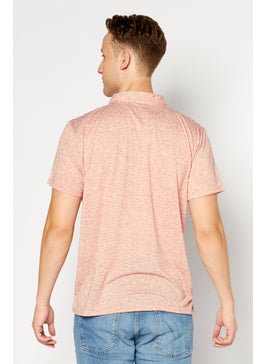 Tenth + Ocean Men Regular Fit Heather Short Sleeves Polo, Aragon  - Image 2