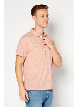 Tenth + Ocean Men Regular Fit Heather Short Sleeves Polo, Aragon  - Image 3
