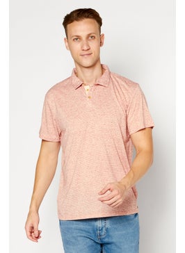 Tenth + Ocean Men Regular Fit Heather Short Sleeves Polo, Aragon  - Image 1