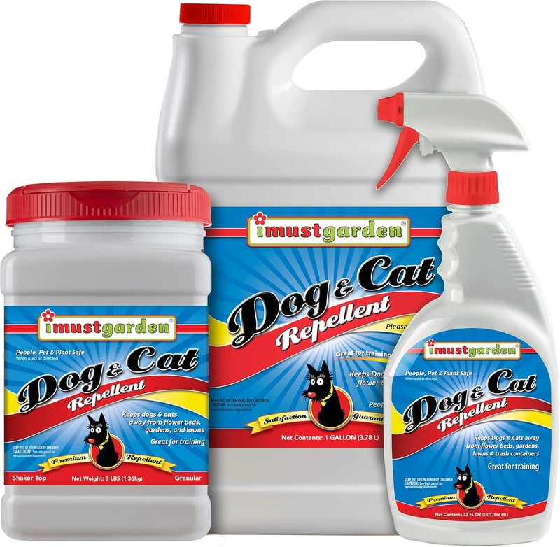 IMUSTGARDEN I Must Garden Dog and Cat Repellent: All Natural Spray to Stop Chewing and Repel from Yards, Plants, and Gardens – 32oz Easy Spray Bottle - Image 2