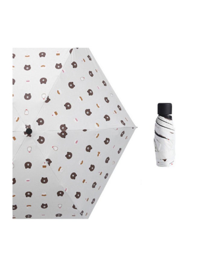 NIBEMINENT - Flamingo Vinyl Sun Umbrella White - Image 1