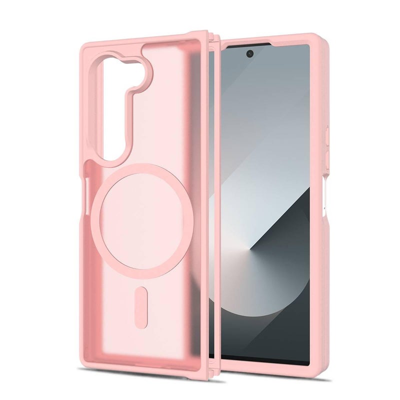 MagSafe Case | Pink | TPU | Skin-friendly Texture | Strong Magnetic | Shockproof Cover for Samsung Galaxy Z Fold 7 - Image 1