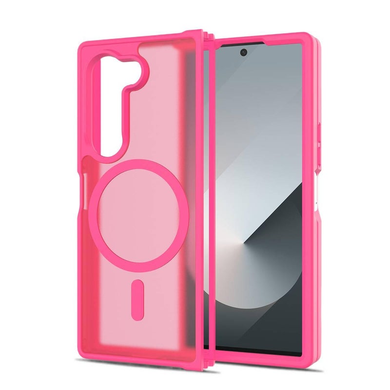 MagSafe Case | Pink | TPU | Skin-friendly Texture | Strong Magnetic | Shockproof Cover for Samsung Galaxy Z Fold 7 - Image 4