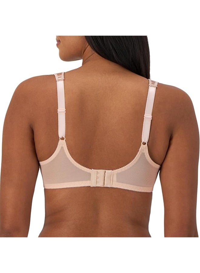 Bali صدرية بالي النسائية من الساتان بتصميم مقلل مع سلك تحت الصدر لون: روزوود 36DD - Image 3