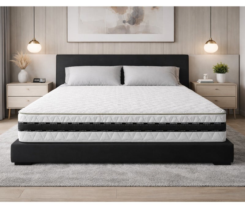 ريكسال هوم مرتبة دريم جل بفوم ميموري مدعم بالجل المبرد – مرتبة تبريد، عزل الحركة، دعم طبي متوسط الصلابة، قماش فاخر، مقاس 190 × 160 × 25 سم - Image 1