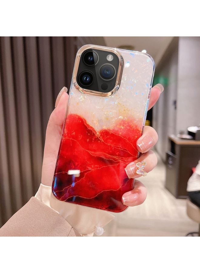 BGM Case Cover For iPhone 15 Pro Max Colorful Crystal Ripple TPU Phone Case Red