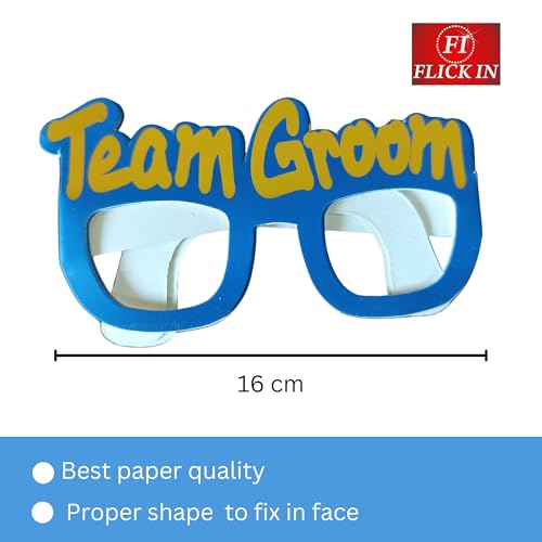 FI - FLICK IN 12pcs Team Groom to Be Wedding Goggle Combo Set Decoration Items Bachelorette Party Decorations Kit (Pack of 12, Multicolor) - Image 2