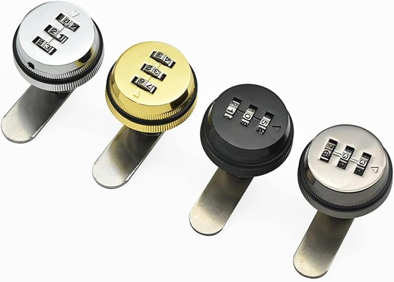 Smart Cabinet Door Code Lock 3 Digit Combination Password Drawer Lock Box Gun Black 20mm - Image 2