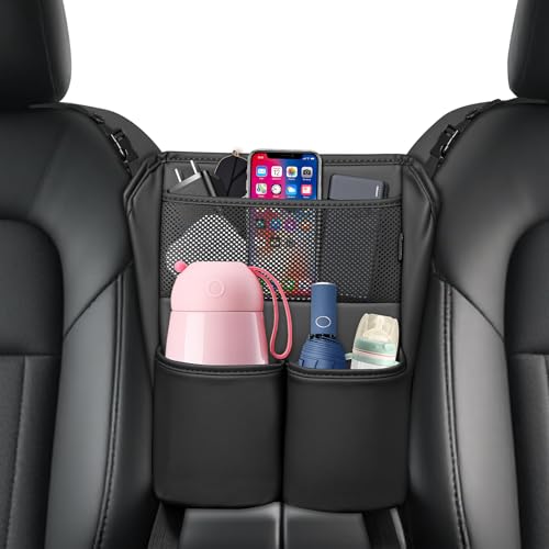 FLORICH Car Organizer Storage Between Seats Leather Seat Organizer Purse Holder Between Seats Automotive Consoles Organizers Storage Car Organizer - Image 1