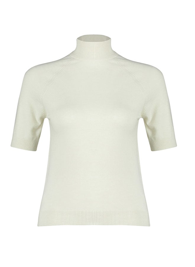 trendyol - Ecru Premium Yarn / Special Yarn Soft Touch Basic Knitted Blouse TWOAW24BZ00005 - Image 1