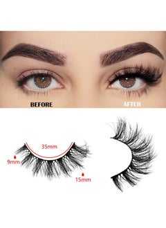 FARRED Natural Lashes Short False Eyelashes Wispy Mink Eye Lash Fluffy Wispies Eyelash Natural Look 10 Pairs Fake Lashes Pack Volume Lash Strips Pestañas  - Image 1