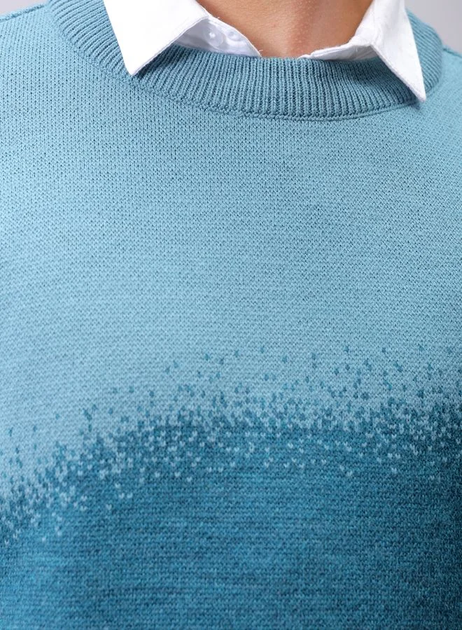 شركة المرآب الهندية Men Relaxed Fit Textured Crew Neck Sweater
