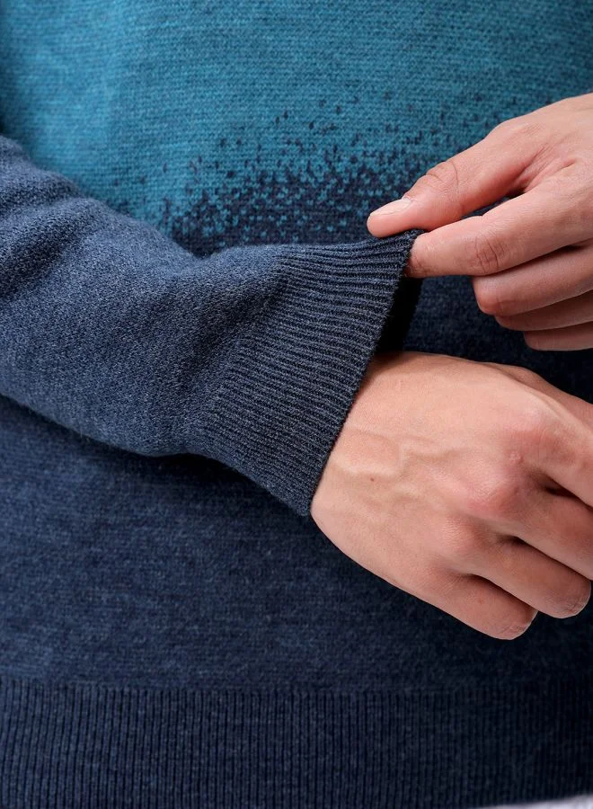 شركة المرآب الهندية Men Relaxed Fit Textured Crew Neck Sweater