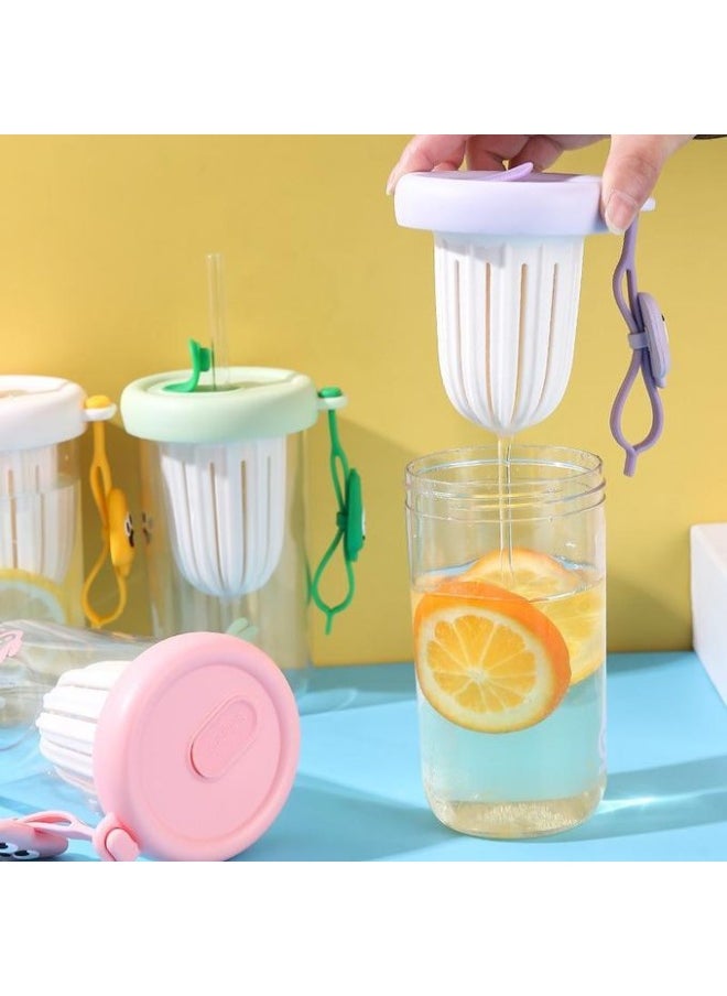 Mug Qeen - A mug for international and cold drinks + a straw with a lid + a beverage strainer - Image 1
