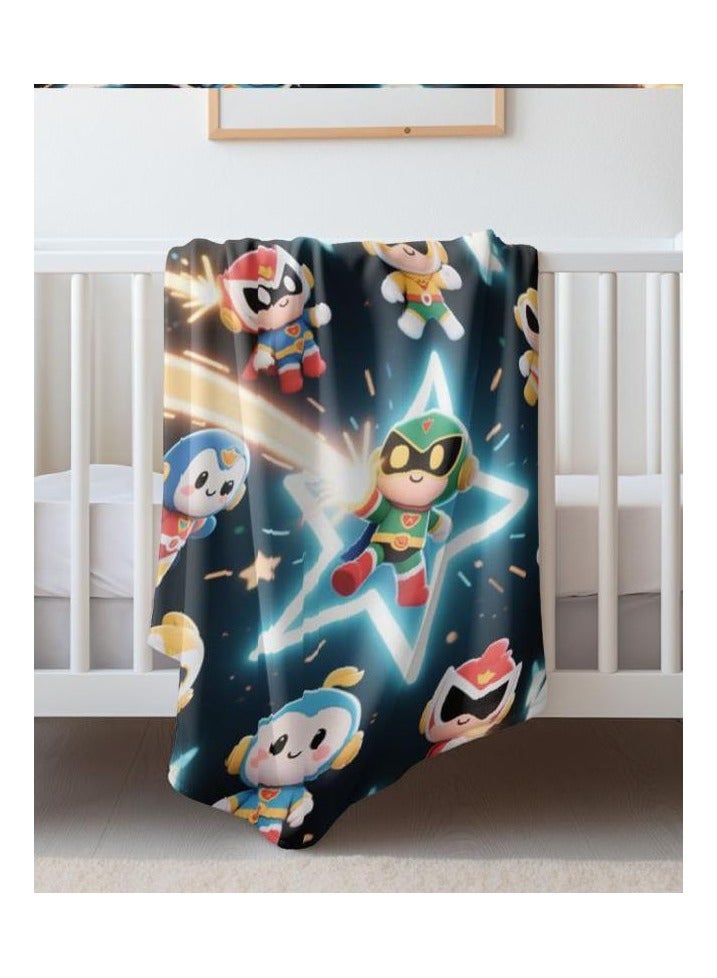general Children's or student cartoon flannel thin blanket (warm and comfortable, suitable for sleep, games) 100cm*150cm - 375 - Image 1