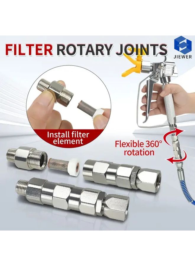 2 Pcs 360 Degree Rotatable Filtered Rotary Joint Anti Kinking High Pressure Spray Gun - Image 1