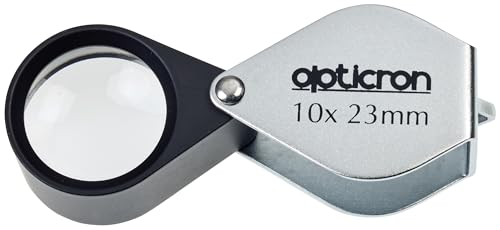 Opticron Folding Metal Loupe Magnifier 10x 23mm (0.9") - Image 1