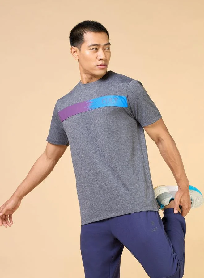 Cult Men Black Graphic Print COMFORtech T-Shirt