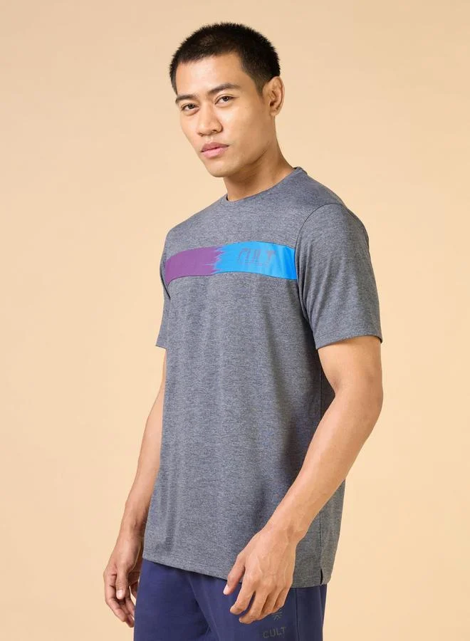 Cult Men Black Graphic Print COMFORtech T-Shirt