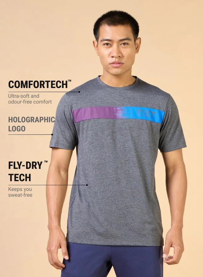 Cult Men Black Graphic Print COMFORtech T-Shirt