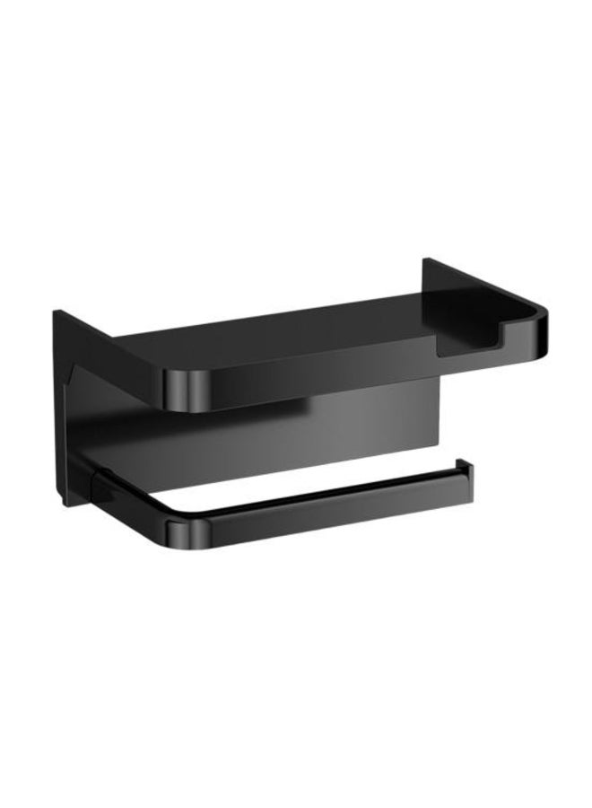 Toilet Paper Holder with Storage Shelf Strong Load-bearing Simple Installation Self-Adhesive Roll Paper Holder