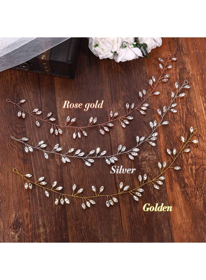JAKAWIN Akawin Bride Rhinestone Wedding Hair Vine Crystal Hair Piece Bridal Headpiece Hair Accessories For Women And Girls Hv190 (1 Silver)  - Image 3