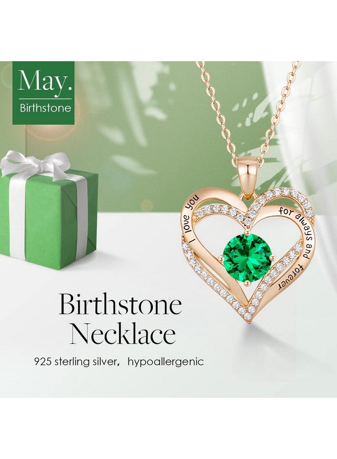 CDE Chrismas Gifts For Women, Forever Love Heart Necklaces For Women, Wedding Anniversary, Birthday Gift For Wife, S925 Silver Jewelry With Birthstone Pendant, Ideal Valentine'S Gifts For Her - Image 3