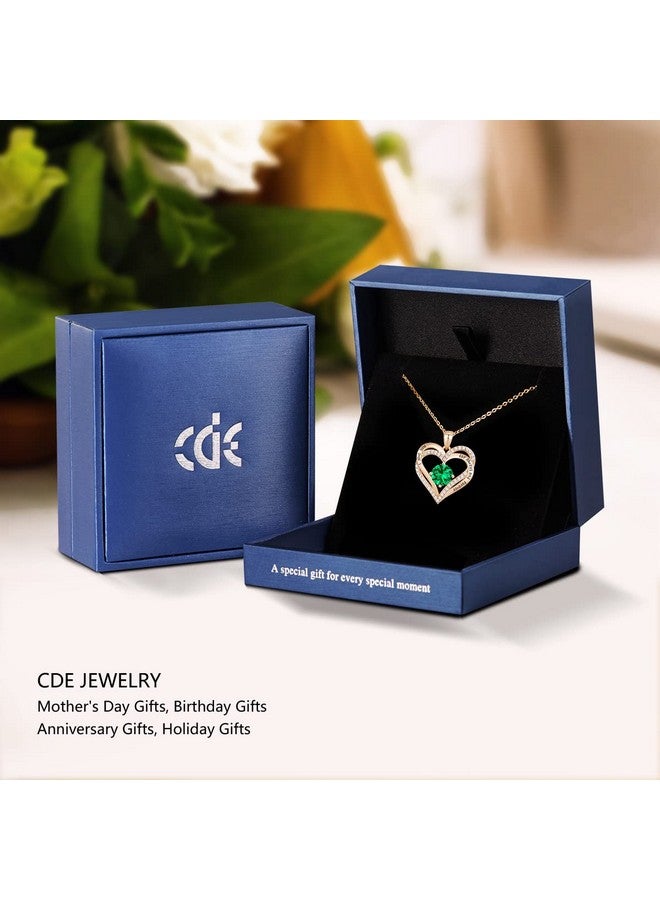 CDE Chrismas Gifts For Women, Forever Love Heart Necklaces For Women, Wedding Anniversary, Birthday Gift For Wife, S925 Silver Jewelry With Birthstone Pendant, Ideal Valentine'S Gifts For Her - Image 4