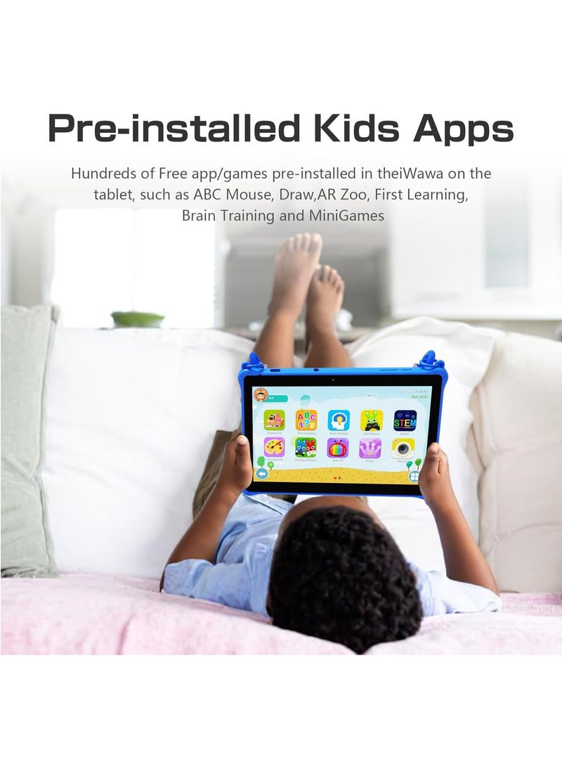 PRITOM 10 inch WiFi Kids Tablet, Android 13 Tablet for Kids,  Toddler Tablet with Shockproof Case, Parental Control, 6000mAh, 2GB RAM, 64GB ROM, HD IPS Touch Screen, Dual Camera , Google Play, YouTube(Blue) - Image 5