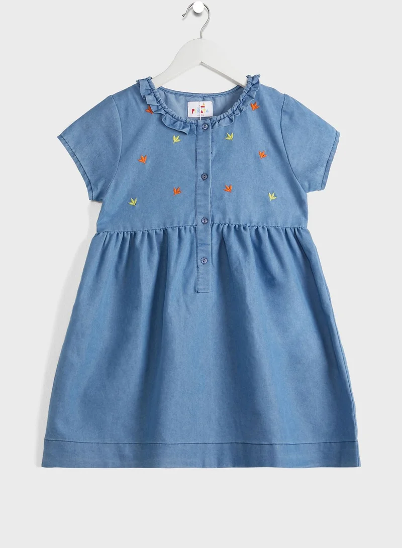 Pinata Youth Denim Embroidered Dress