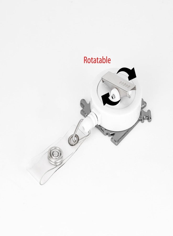 Hanreshe Retractable Badge Holder, RN Medical Design ID Card Reel, Nurse Stethoscope Badge Clip, Teal - Image 5