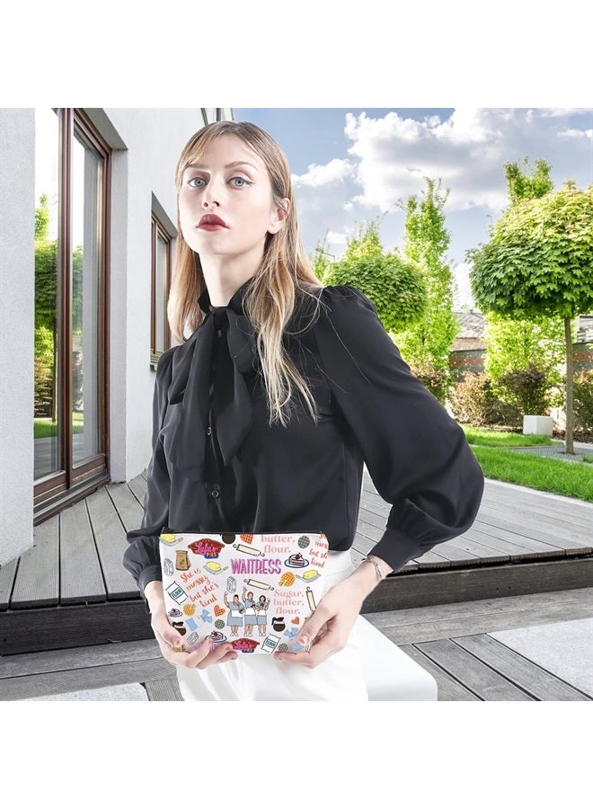 WCGXKO Waitress Inspired Gift Musical Theater Gift She Is Messy But She Is Kind Zipper Pouch Makeup Bag (WAITRESS) - Image 4