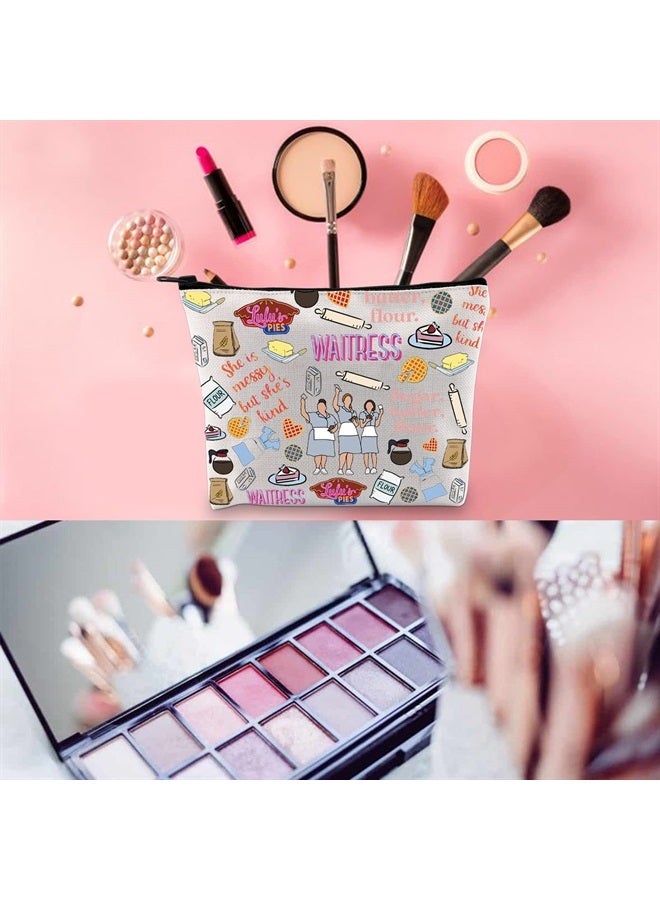 WCGXKO Waitress Inspired Gift Musical Theater Gift She Is Messy But She Is Kind Zipper Pouch Makeup Bag (WAITRESS) - Image 3