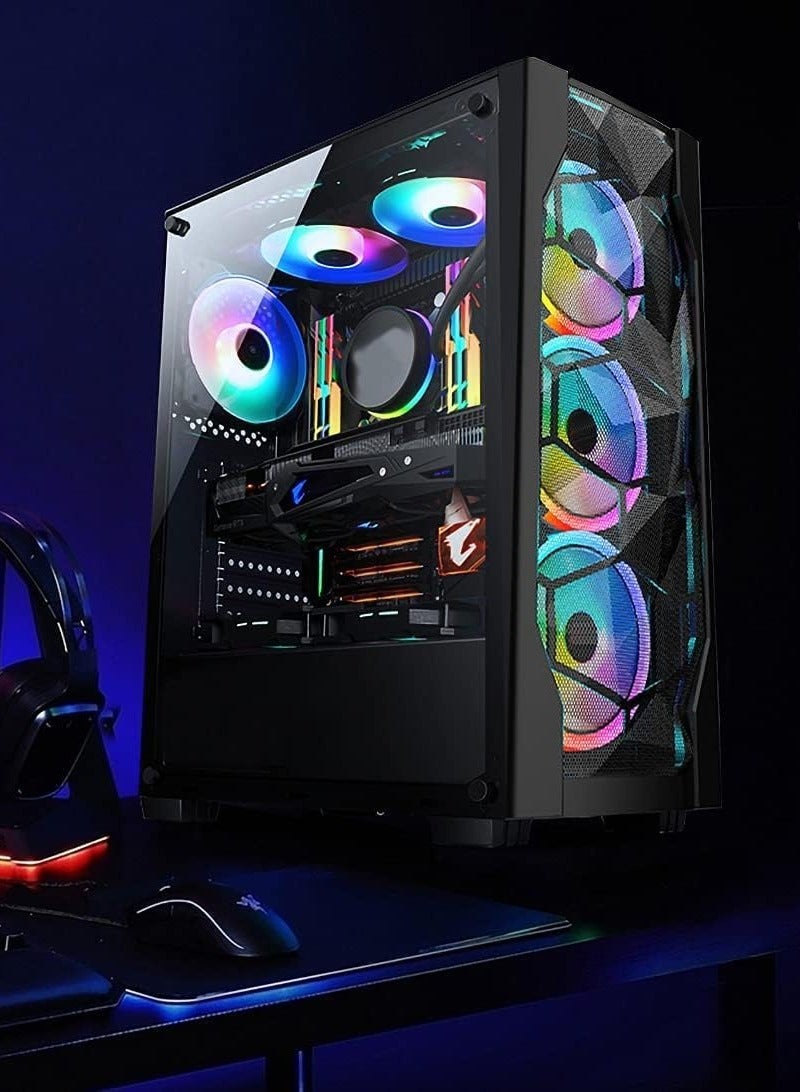 FIRST PLAYER أجهزة الكمبيوتر المكتبية للألعاب/محطات العمل الاقتصادية: كور i7 | 16 جيجابايت رام | GTX 1660 سوبر 6 جيجابايت | 1 تيرابايت NVME SSD/SATA | ويندوز 11 | جاهز للواي فاي - Image 4