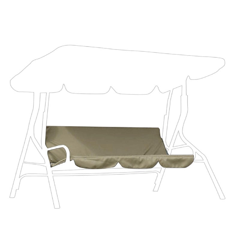 Haofy Haofy Patio Swing Cushion Cover Replacement 3Seat Courtyard Garden Swing Hammock Waterproof Outdoor Swing Seat Cover 150 x 50 x 10cmBeige 