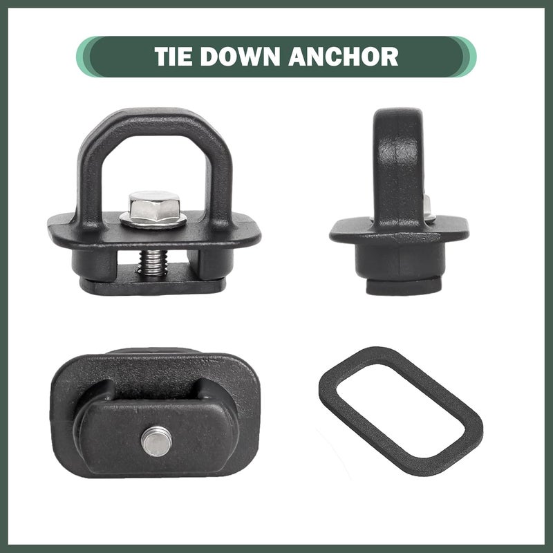 Phamyor Aluminum Tie Down Anchors for Truck Bed - 9pcs Set for Chevy Silverado/GMC Sierra & Colorado/Canyon - Image 3