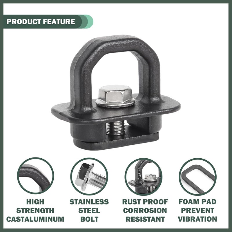Phamyor Aluminum Tie Down Anchors for Truck Bed - 9pcs Set for Chevy Silverado/GMC Sierra & Colorado/Canyon - Image 2