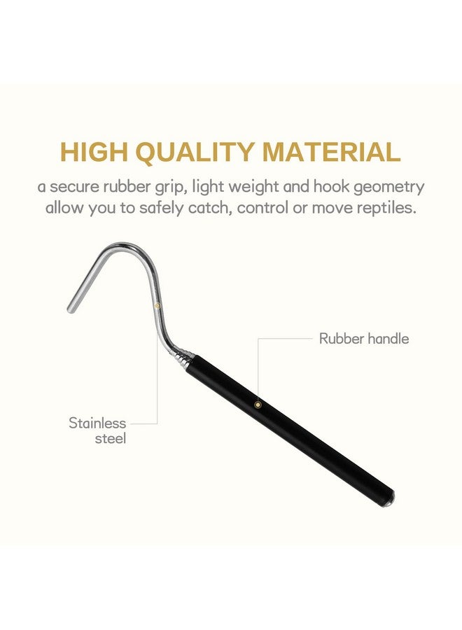 CONSIO Retractable Reptile Hook, Portable Mini Snake Hook Collapsible Stainless Steel Snake Tool, and Snake & Reptile Hook Retractable Catching Snake Handling Tool - Image 4