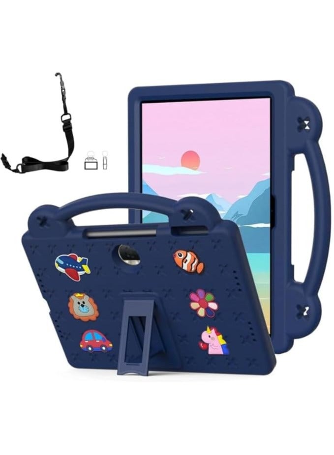 erorex Tablet Case for Honor Pad 9 2023 12.1 inch, Kids Friendly Universal Lightweight Shockproof Protective Case with Shoulder Strap & Stand Handle (blue) - Image 1