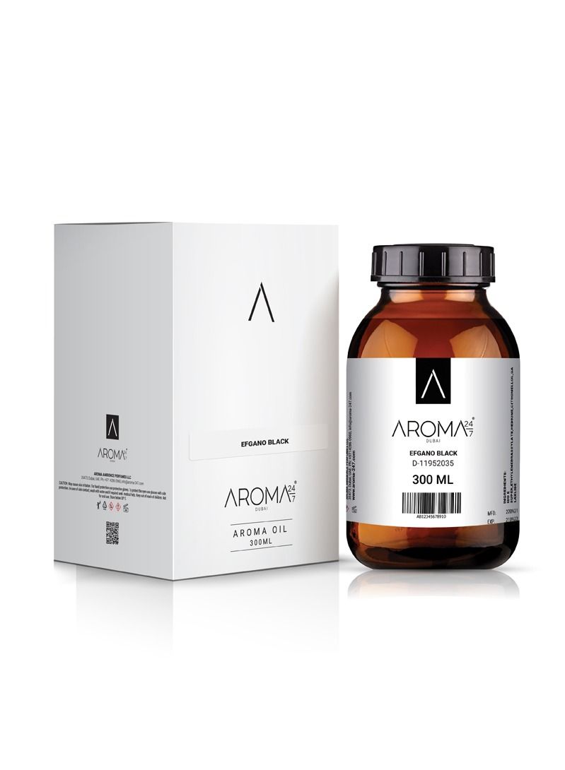 AROMA 24/7 Aroma Oil for Scent Diffusers - Efgano Black 300ML - Image 1