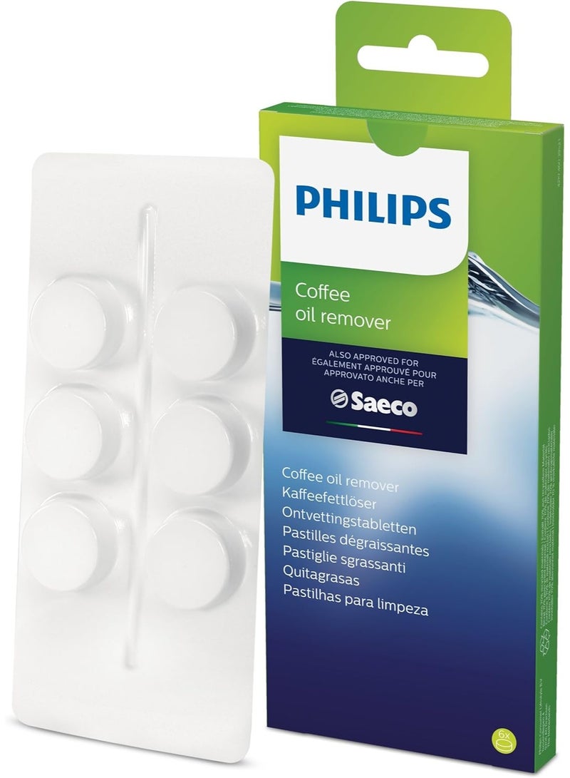 Philips Versuni Philips CA6704/10 Coffee Oil Remover, 6 Tablets for Philips, Saeco and Other Fully Automatic Coffee Machines - Image 1