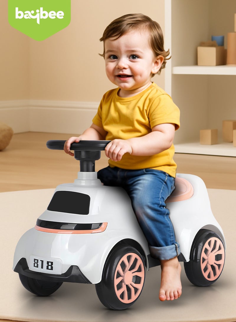 BAYBEE Cruzo Baby Ride on Car for Kids, Ride on Baby Car with Lights, Music, and Storage Space | Kids Push Car for Baby | Children Push Ride on Car for Kids Toddlers 1 to 3 Years Boy Girl Pink - Image 2