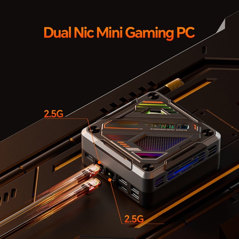Mini Pc 16G&512GB Uk Plug High-performance Processor Mini Gaming Pc - Powerful Cooling System Desktop Pc For Gaming Design High-intensity Work Entertainment Black - Image 5