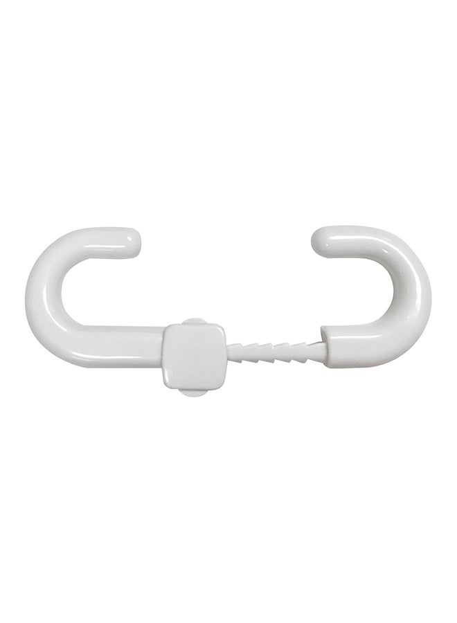 Slider Door Lock, White - Image 1