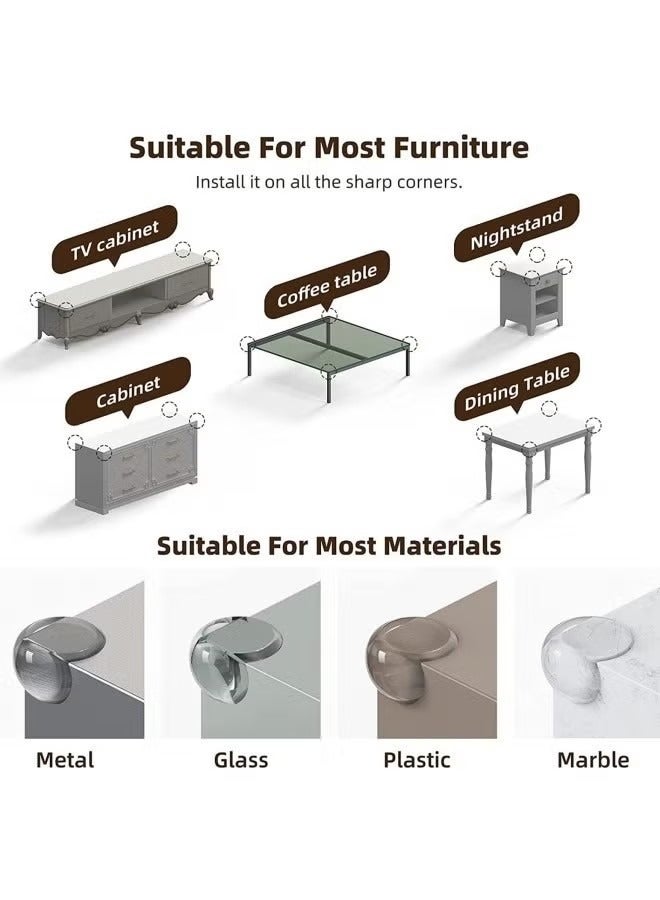 18 pcs Corner Protector for Baby, Protectors Guards, Furniture Corner Guard & Edge Safety Bumpers, Baby Proof Bumper & Cushion to Cover Sharp Furniture & Table Edges, Clear and Transparent - Image 3